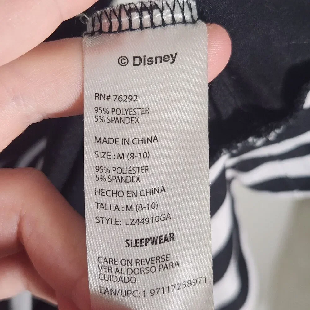 Disney Nightmare Before Christmas Scares Ghouls Witches Sleep Shirt M 8-10 - Picture 5 of 9